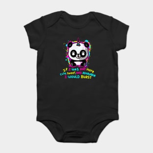 UNICORN PANDA DISTRESSED STYLE Baby Bodysuit